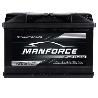 Автомобільний акумулятор MANFORСE 60Ah 600A R+ (правий +) MF L2B