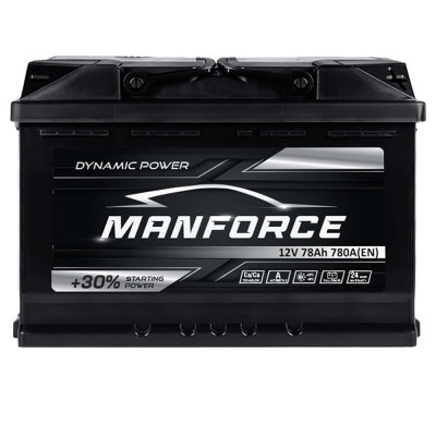 Автомобільний акумулятор MANFORСE 78Ah 780A R+ (правий +) MF L3