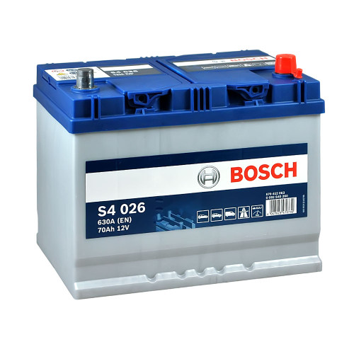 Автомобільний акумулятор BOSCH Asia 70Ah 630A R+ (правий +) S40 260 Автомобільний акумулятор BOSCH Asia 70Ah 630A R+ (правий +) S40 260