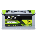 Автомобільний акумулятор PLATIN Silver Diesel 100Ah 850A R+ (правий +) MF LB4
