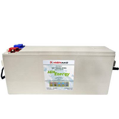 Промисловий акумулятор Yigit Aku AGM 100Ah 12V R+ (правий +)