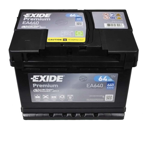 Автомобільний акумулятор EXIDE Premium 64Аh 640Ah R+ (правий +) EA640