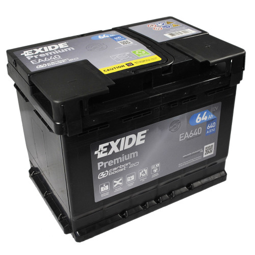 Автомобільний акумулятор EXIDE Premium 64Аh 640Ah R+ (правий +) EA640