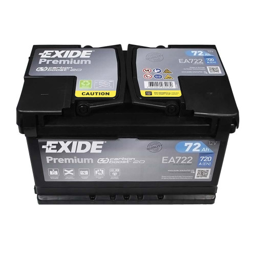 Автомобільний акумулятор EXIDE Premium 72Аh 720Ah R+ (правий +) EA722