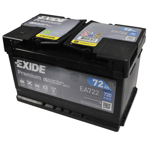 Автомобільний акумулятор EXIDE Premium 72Аh 720Ah R+ (правий +) EA722