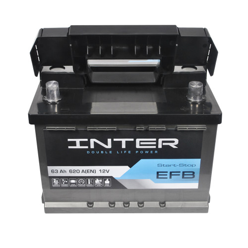 Автомобільний акумулятор INTER EFB 63Ah 620A R+ (LB2, h=175) (WESTA)
