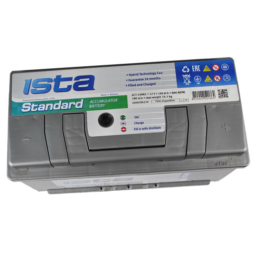 Автомобільний акумулятор ISTA Standard (L5) 100Аh 800А R+