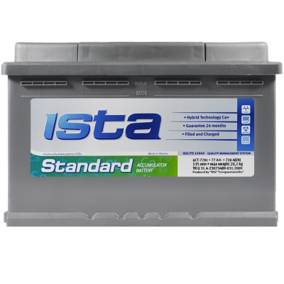 Автомобільний акумулятор ISTA Standard (L3) 77 Аh 720А R+