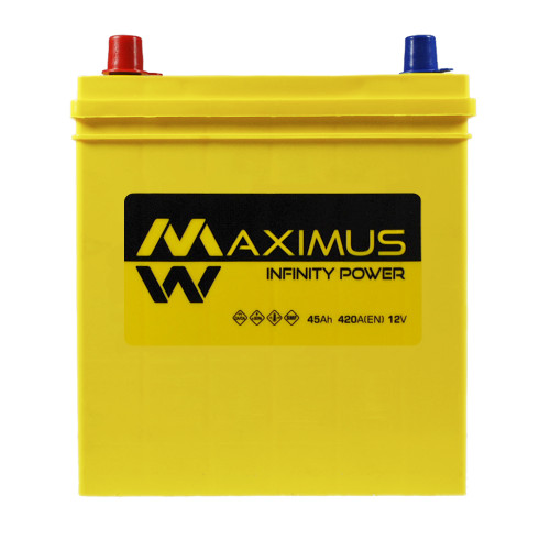 Автомобільний акумулятор MAXIMUS Asia smf (NS40) 45Ah 420A L+ т.к.