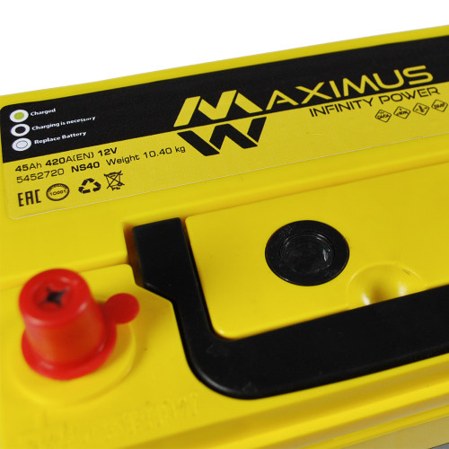 Автомобільний акумулятор MAXIMUS Asia smf (NS40) 45Ah 420A L+ т.к. Автомобільний акумулятор MAXIMUS Asia smf (NS40) 45Ah 420A L+ т.к.