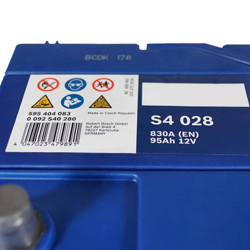Автомобільний акумулятор BOSCH Asia 95Ah 830A R+ (правий +) S40 280