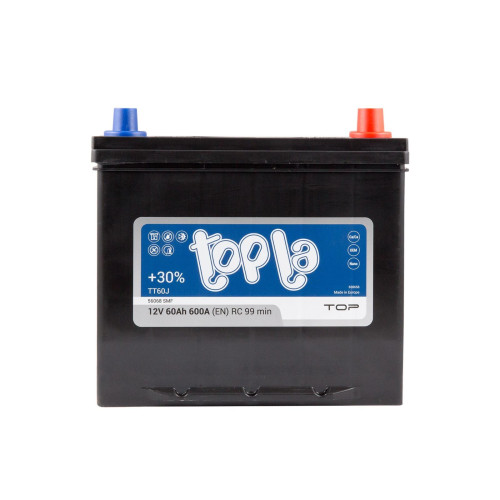 Авто акумулятор Topla TOP 60Ah 600A Japan R+ (правий +) D23 Авто акумулятор Topla TOP 60Ah 600A Japan R+ (правий +) D23