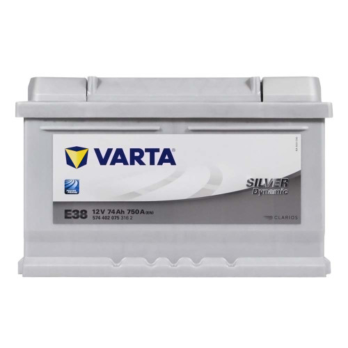 Автомобильный аккумулятор VARTA Silver Dynamic 74Ah 750А R+ (правый +) E38