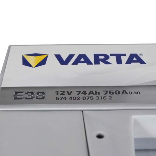 Автомобильный аккумулятор VARTA Silver Dynamic 74Ah 750А R+ (правый +) E38