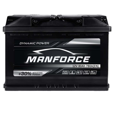 Автомобільний акумулятор MANFORСE 80Ah 780A R+ (правий +) MF L3