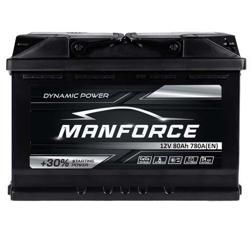 Автомобільний акумулятор MANFORСE 80Ah 780A R+ (правий +) MF L3