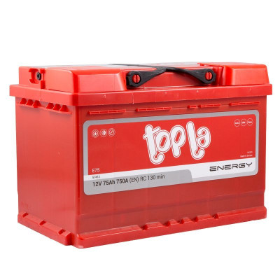 Авто акумулятор Topla Energy (L3) 75Ah 750A R+ (правий +) Авто акумулятор Topla Energy (L3) 75Ah 750A R+ (правий +)