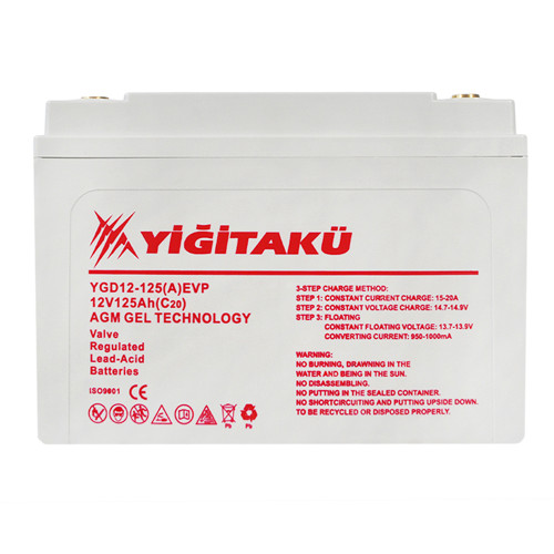 Промисловий акумулятор Yigit Aku GEL 125Ah 12V Motive Power L+ (лівий +)