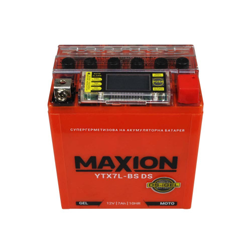 Мото акумулятор MAXION 12V 7A R+ (правий +) YTX 7L-BS DS (DS-iGEL)