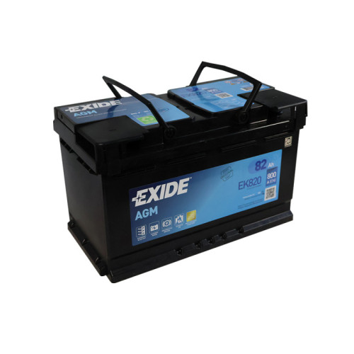 Автомобільний акумулятор EXIDE AGM 82Аh 820A R+ (правий +) Start-Stop EK820
