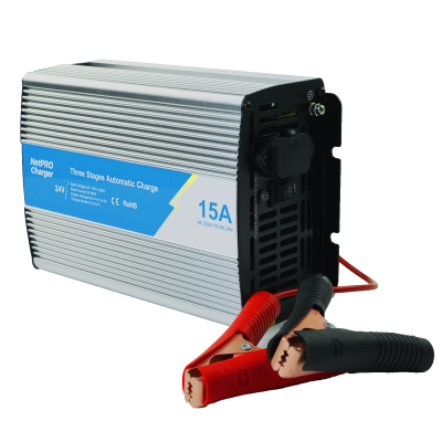 Зарядний пристрій NetPRO Charger BPC-2415 24V/15A для АКБ LiFePO4, AGM, GEL, Carbon ємністю 50-185Аг