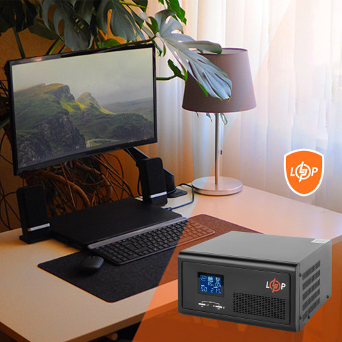 Інвертор LogicPower 12В 1000 Вт, LPE-B-PSW-1500VA+, струм заряду 1-35A, ДБЖ з правильною синусоїдою Інвертор LogicPower 12В 1000 Вт, LPE-B-PSW-1500VA+, струм заряду 1-35A, ДБЖ з правильною синусоїдою
