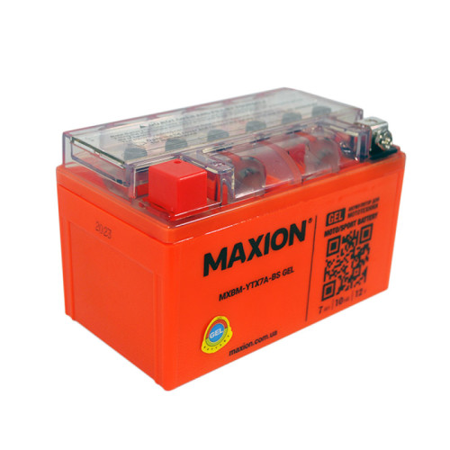 Мото акумулятор MAXION Gel 12V 7A L+ (лівий +) YTX 7A-BS