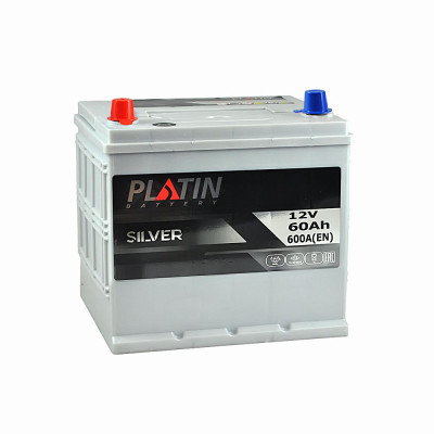 Автомобільний акумулятор PLATIN Silver Asia 60Ah 600A L+ (левый +) SMF