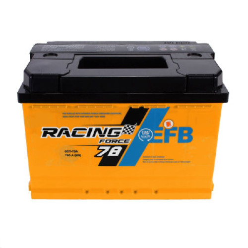 Автомобільний акумулятор Racing Force EFB 78Ah 750A R+ (L3) (WESTA)