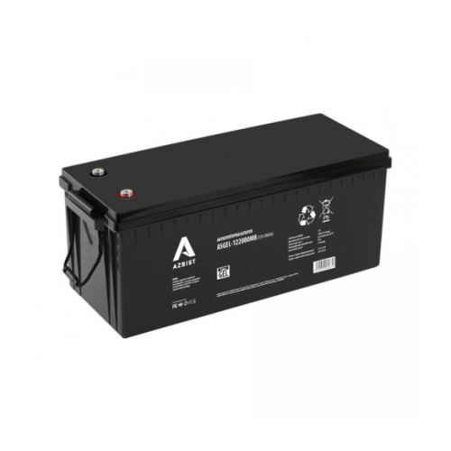 Акумулятор гелевий 12V 200Ah Azbist Super GEL ASGEL-122000M8 для інверторів та ДЖБ