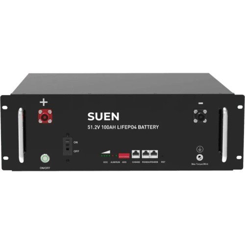Акумулятор 5,12 кВт SUEN-51-100 LiFePO4, 51,2V/100AH, 5120W*h Акумулятор 5,12 кВт SUEN-51-100 LiFePO4, 51,2V/100AH, 5120W*h