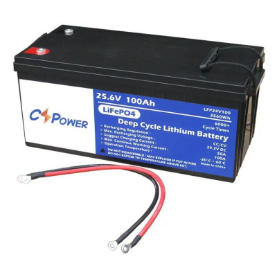 Аккумулятор CSPower LiFePO4 25,6V/100AH (2560W*h),  (литий-железо-фосфатный аккумулятор для ИБП (UPS))