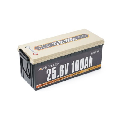 Аккумулятор Power Queen LiFePO4 25,6V/100AH (2560W*h), (литий-железо-фосфатный аккумулятор для ИБП (UPS))