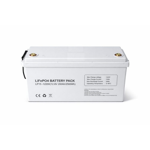Акумулятор MUST 12,8V/200Ah, 2560W*h, Smart BMS, Bluetooth, (LP15-12200)