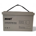Аккумулятор MUST LiFePO4 12V/100AH (1280W*h) Smart BMS, Bluetooth, (LP15-12100)