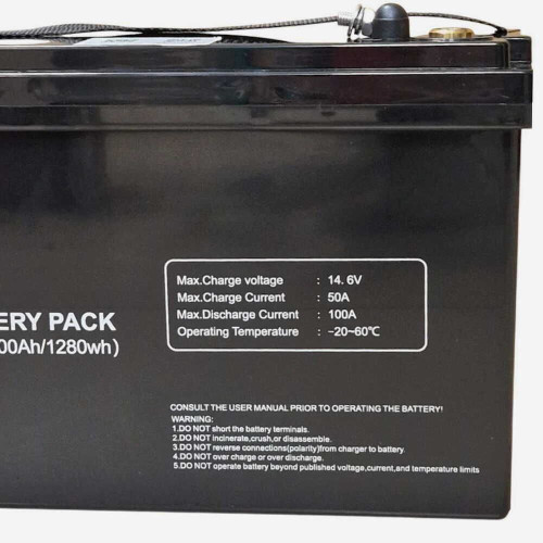 Акумулятор MUST 12V/100AH LiFePO4 (1280W*h)  (для будинку, котла, сонячних батарей)