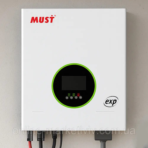 Гібридний інвертор Must 12 кВт PV19-12048 EXP 2MPPT, 48 В, 150 А, 12000 Вт Гібридний інвертор Must 12 кВт PV19-12048 EXP 2MPPT, 48 В, 150 А, 12000 Вт
