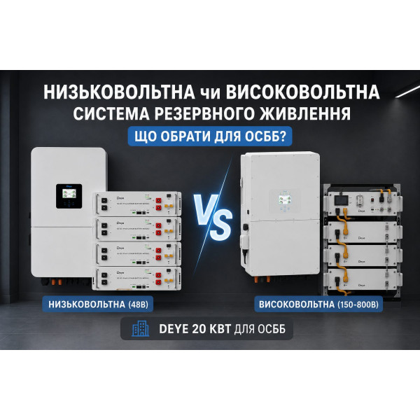 Низковольтная или высоковольтная система резервного питания Deye 20 кВт для ОСМД: что выбрать?